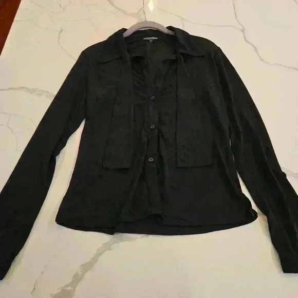 Lili Rose Long Sleeved Sheer Button up Large - Picture 3 of 10